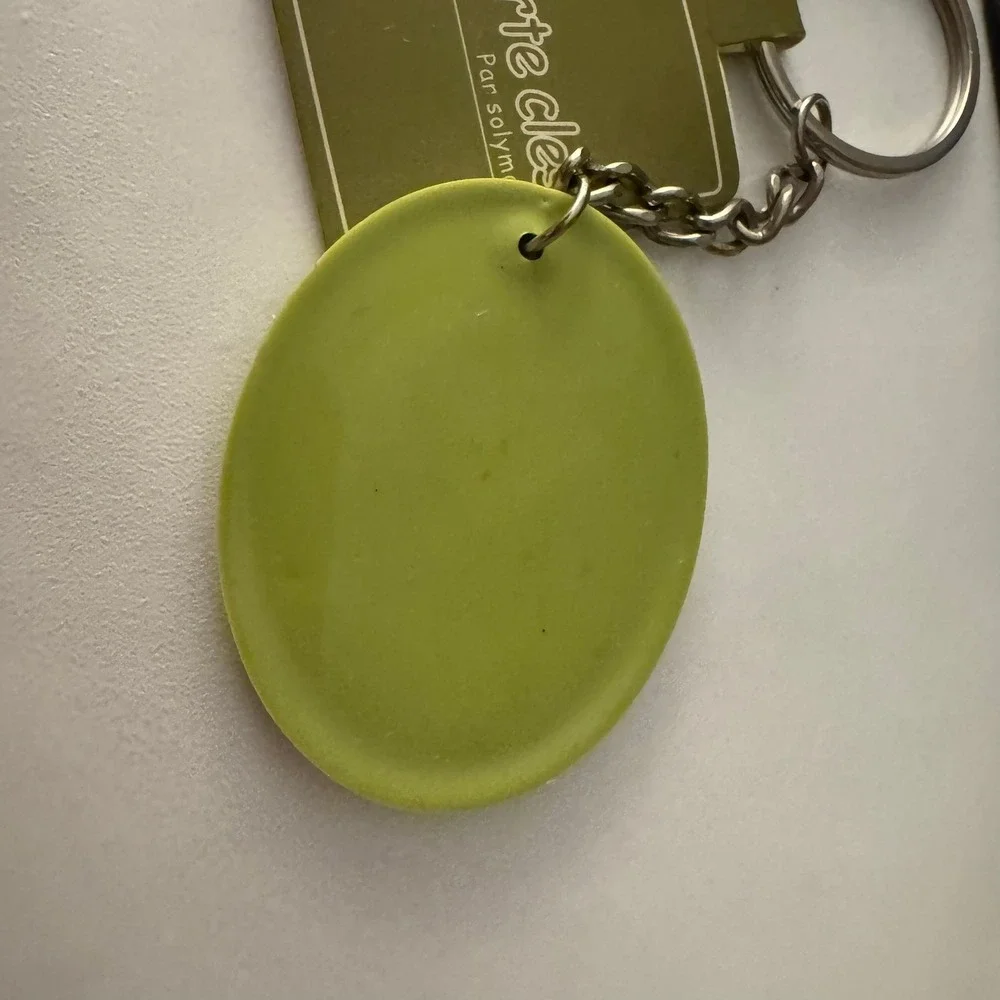 Le Porte‎ Clés Olive Branch Keychain Green Oval Charm Keyring New